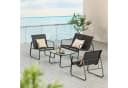 Bealife Gartenlounge-Set 4er Set 1 Tisch 1 Doppelstuhl 2 Einzelstühle Bild 3