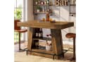 Tribesigns Bartisch Stehtisch 120 cm mit Stauraum und Fußablage Bild 2