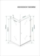Fischer und Adamek Eckdusche Eger 80x80 cm Teilsatiniert Bild 3