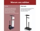 ibettertec Toilettenpapierhalter 4-in-1 Schwarz Bild 5