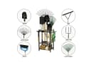ibettertec Gartengerätehalter mit Haken, Aufbewahrungsregal, Kohlenstoffstahl Bild 4