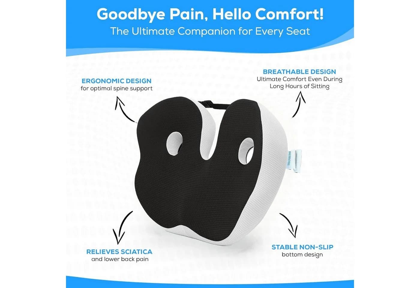 Ergonomisches U-förmiges Sitzkissen aus Memory-Schaum - Bild 3
