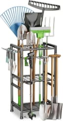 Toomoke Gartengerätehalter mit Haken, Aufbewahrungsregal Kohlenstoffstahl Bild 2
