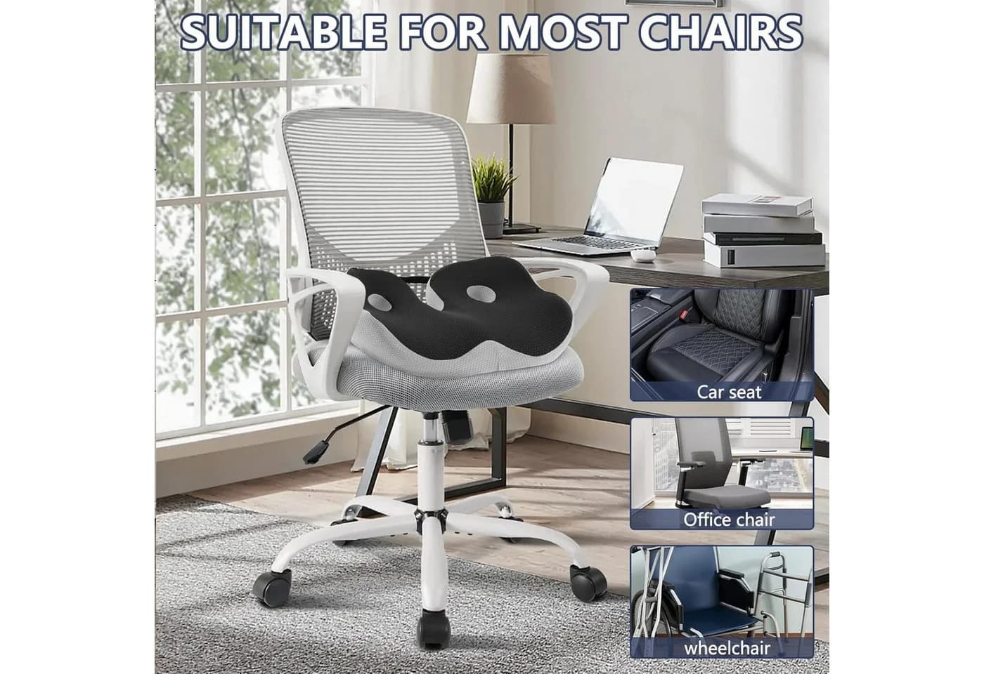 Toomoke Sitzkissen Ergonomisch Schwarz