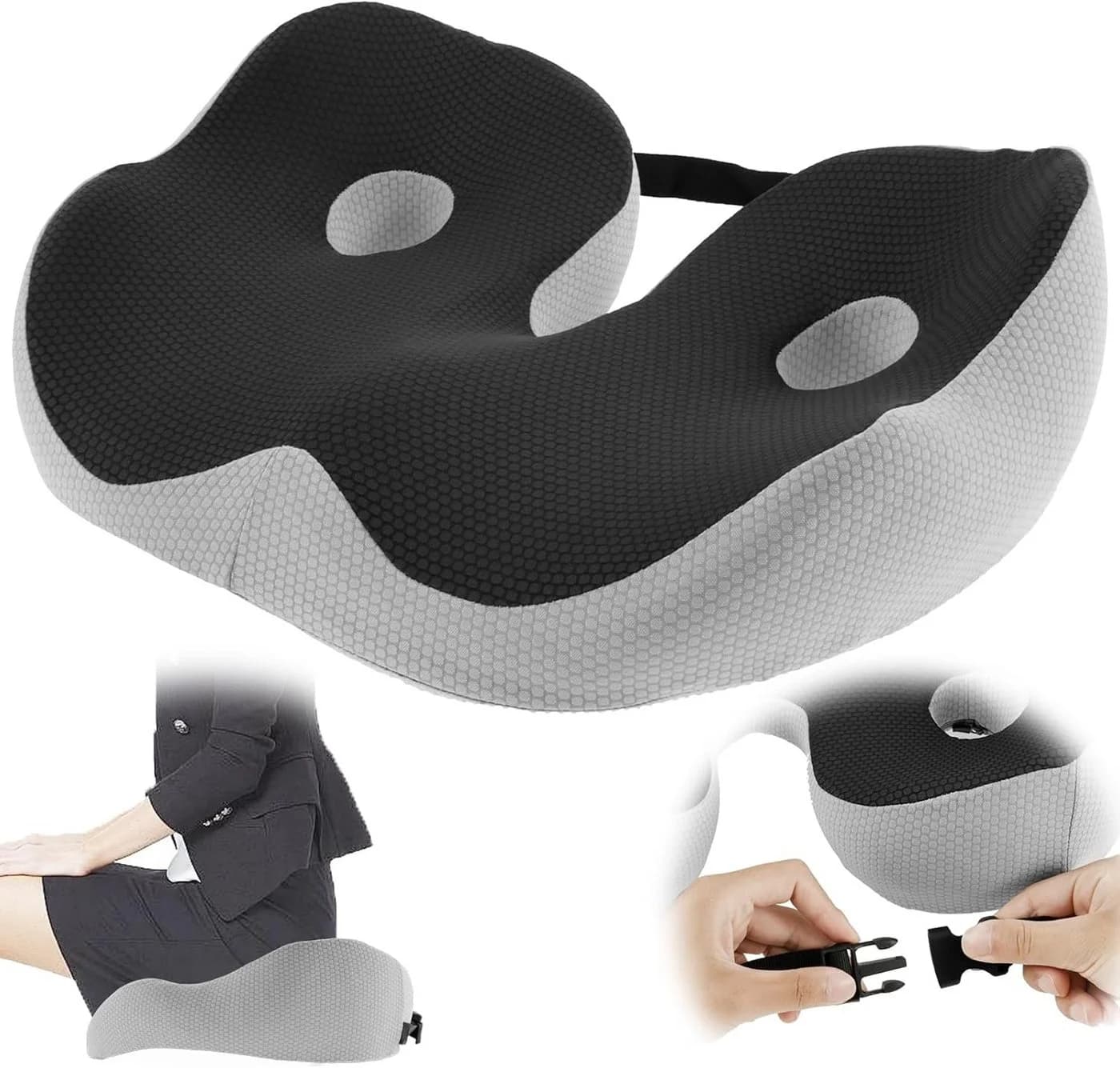 Toomoke Sitzkissen Ergonomisch Schwarz - Bild 2