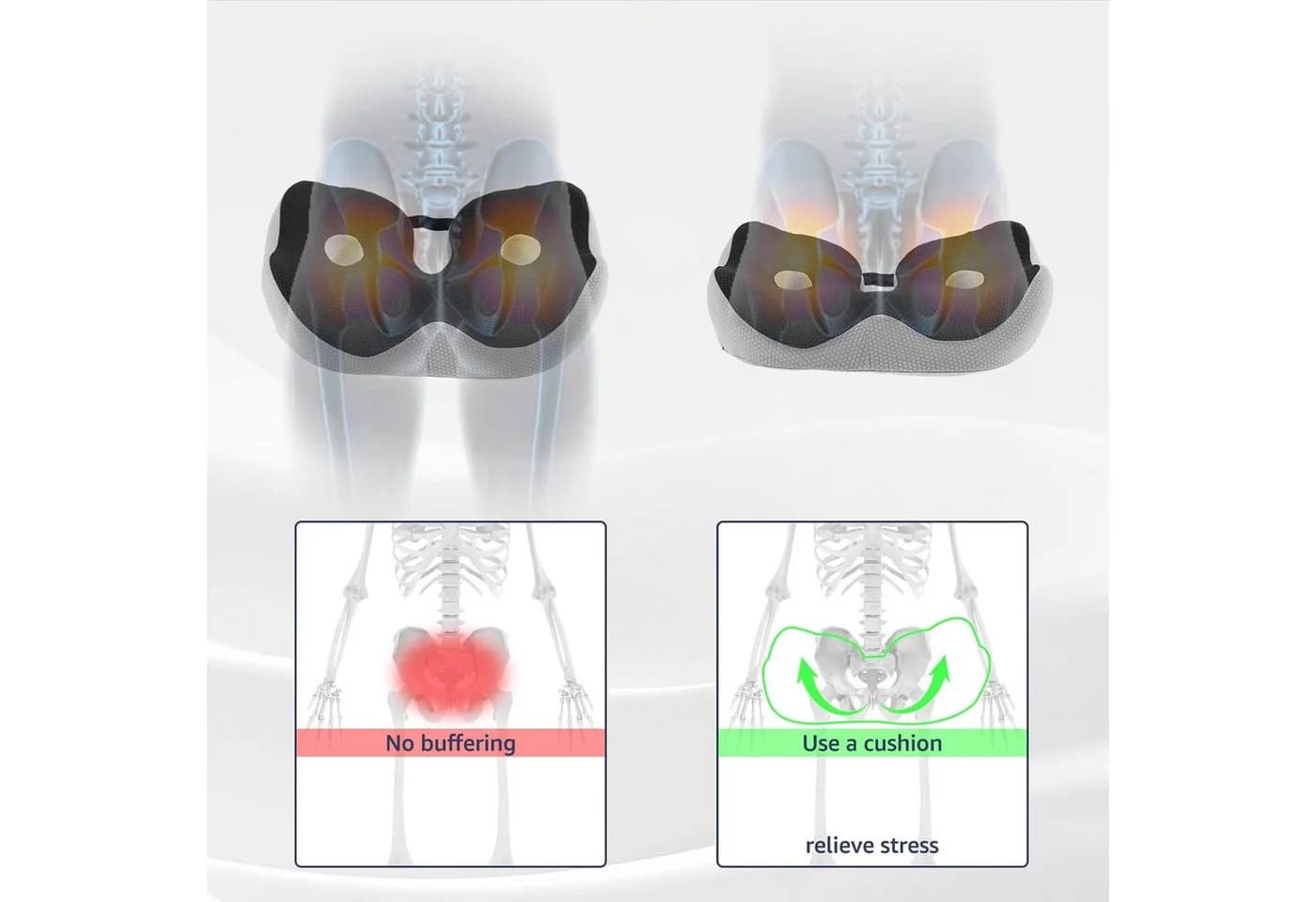 Toomoke Sitzkissen Ergonomisch Schwarz - Bild 3