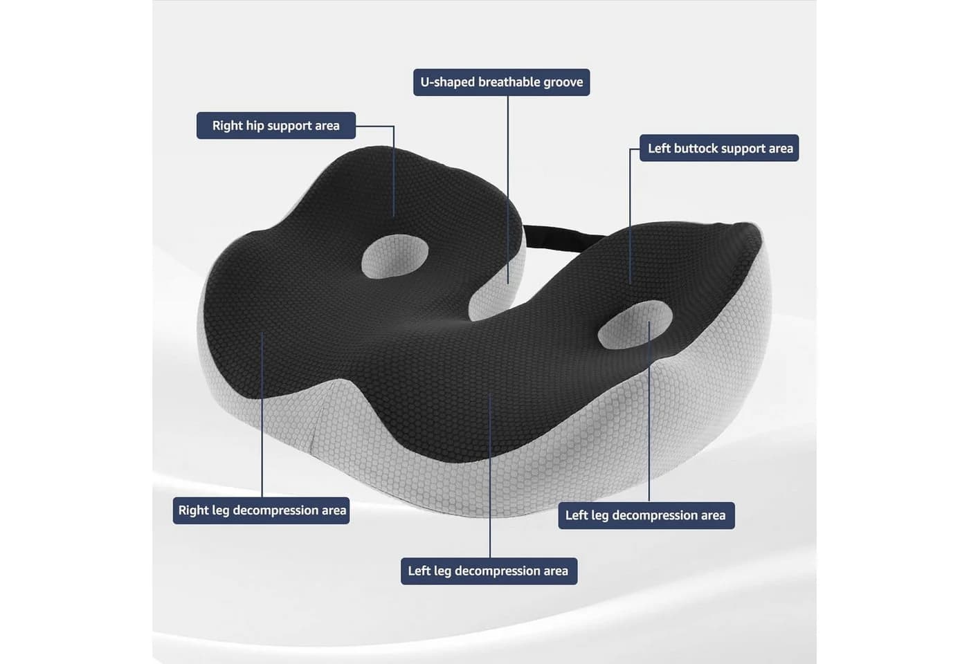 Toomoke Sitzkissen Ergonomisch Schwarz - Bild 4