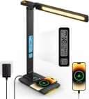 Toomoke LED Schreibtischlampe 3 Lichtfarben Dimmbar Kabelloses Laden USB Bild 2