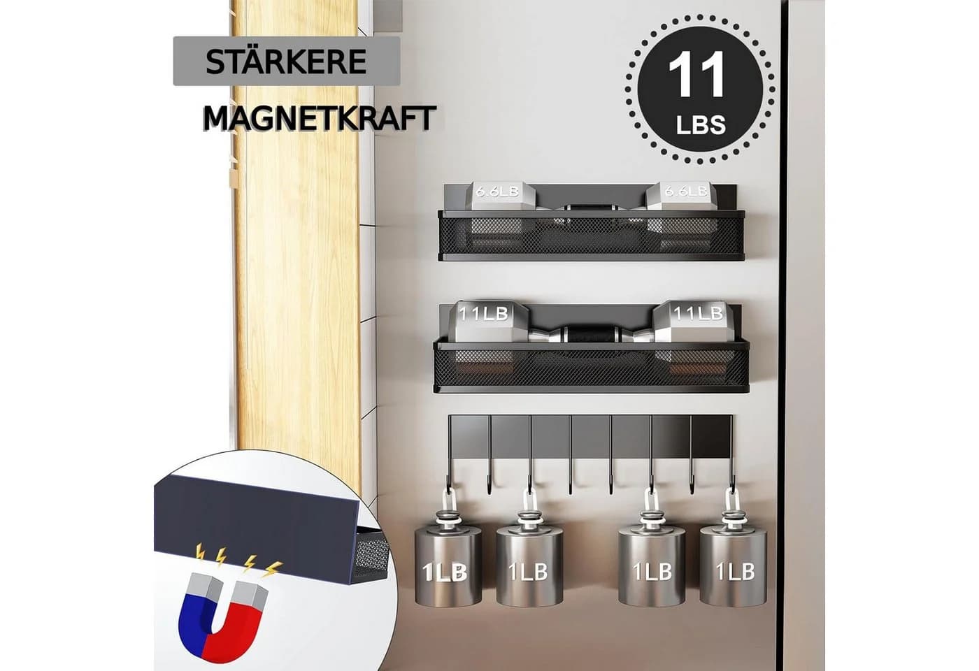 Toomoke Gewürzregal Magnetisches mit 8 Haken - Bild 3