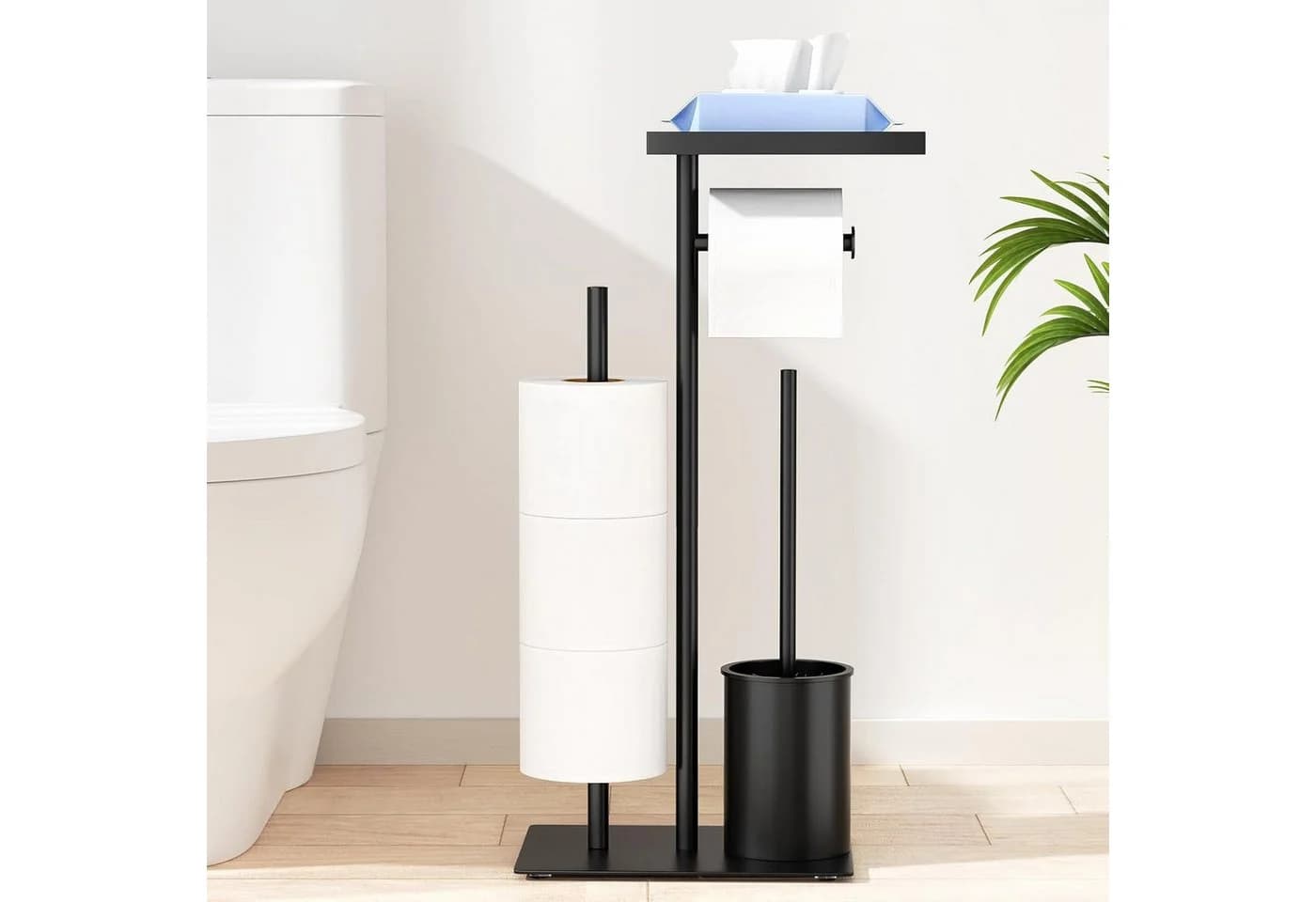 Forrlite Toilettenpapierhalter 4-in-1 Schwarz - Bild 2