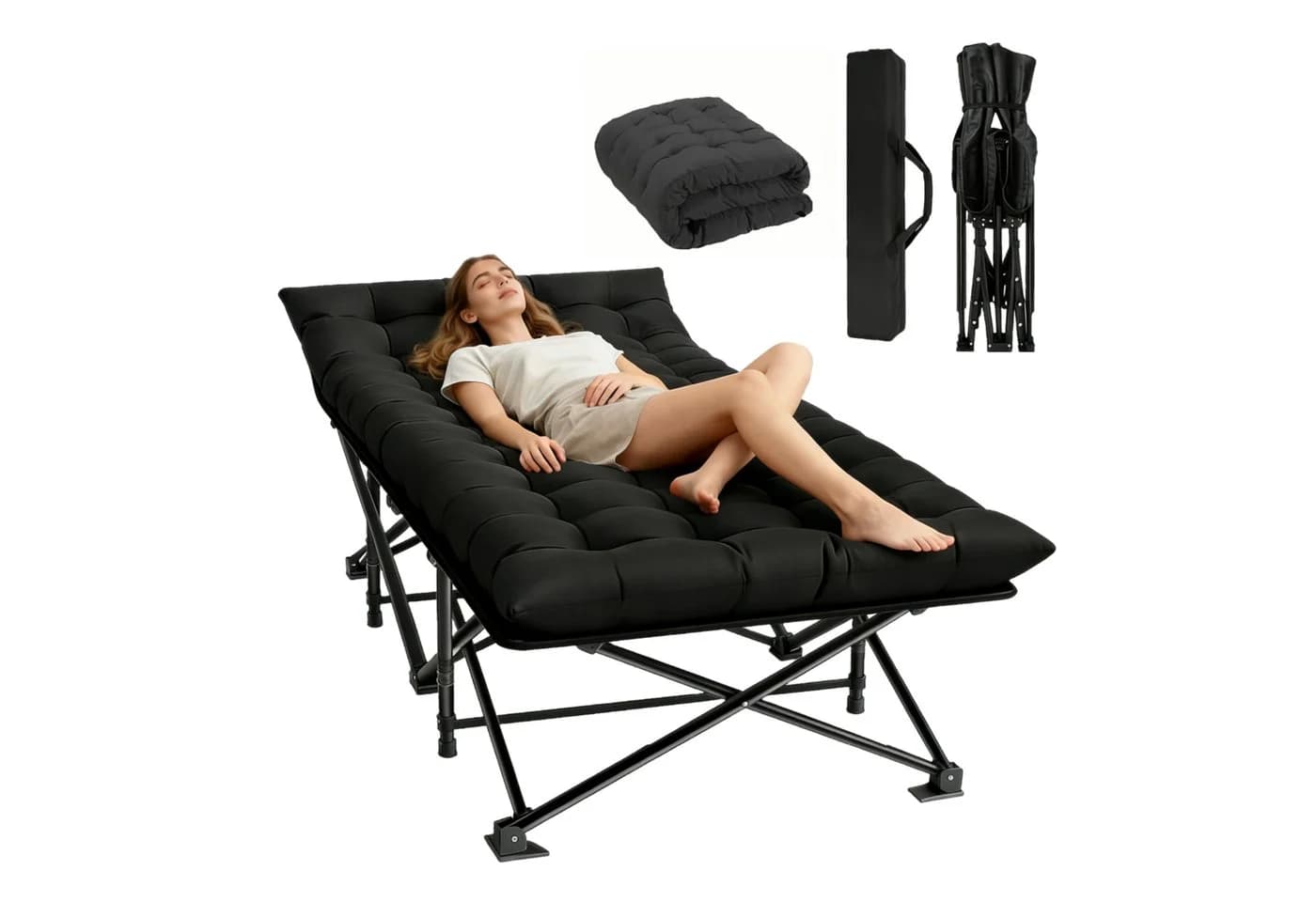 Toomoke Klappbett Camping Bett 188x71x37 cm Outdoor Garten - Bild 2