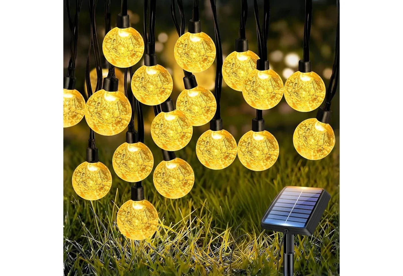 Toomoke LED Solarleuchte 12M 100LED Warmweiß Lichterkette - Bild 2