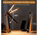 Toomoke LED Schreibtischlampe Schwarz Faltbar USB-ladbar Bild 4