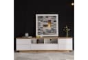KLAM HOME Lowboard TV-Schrank Weiß Bild 1