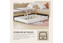 SeedWave Hausbett Kinderbett mit Schubladen und Regalen, Zwei Betten, Dachkonstruktion, Eck-L-förmiges Bett Design, Massivholzrahmen Bild 3