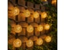 ibettertec LED Solarleuchte Outdoor Lichterkette 20 Kugeln Warmweiß Bild 2