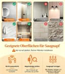 Vornix Schminkspiegel mit LED-Beleuchtung & 10X Vergrößerung Bild 5