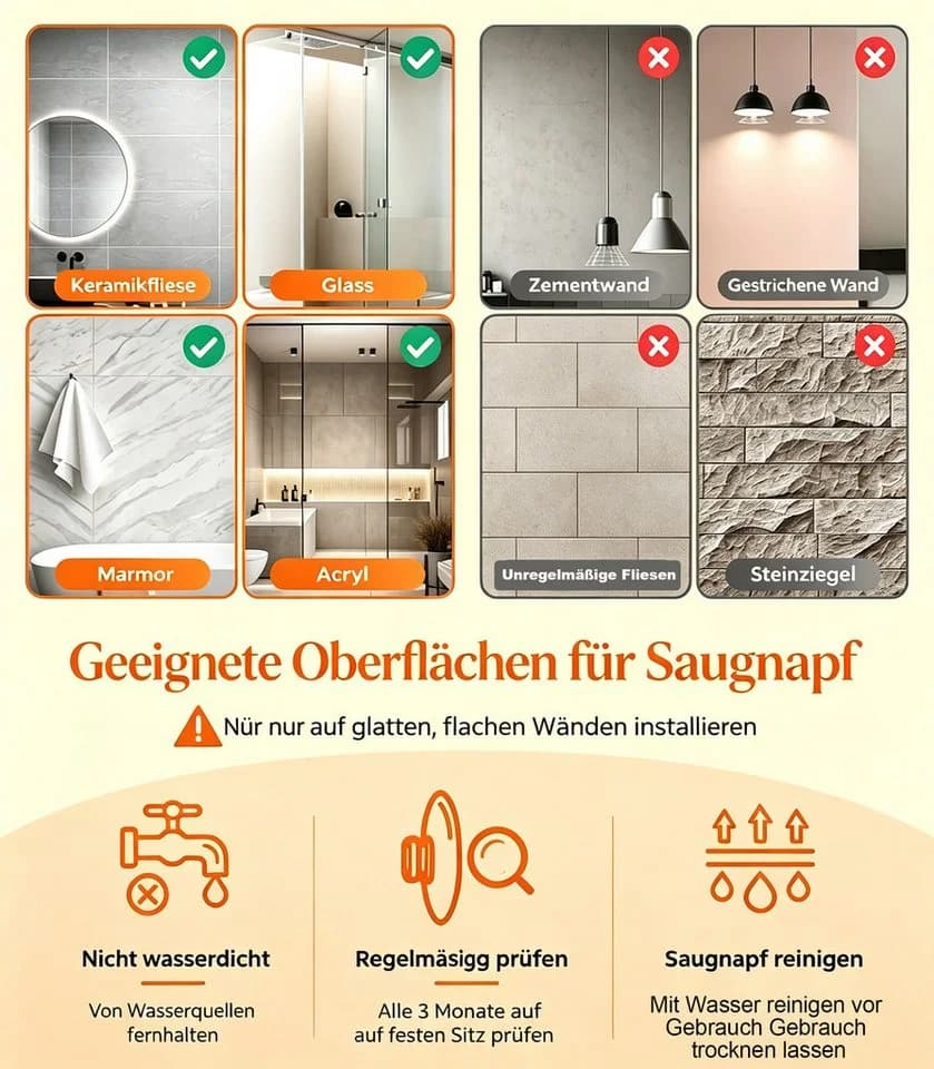 Vornix Schminkspiegel mit LED-Beleuchtung & 10X Vergrößerung - Bild 5