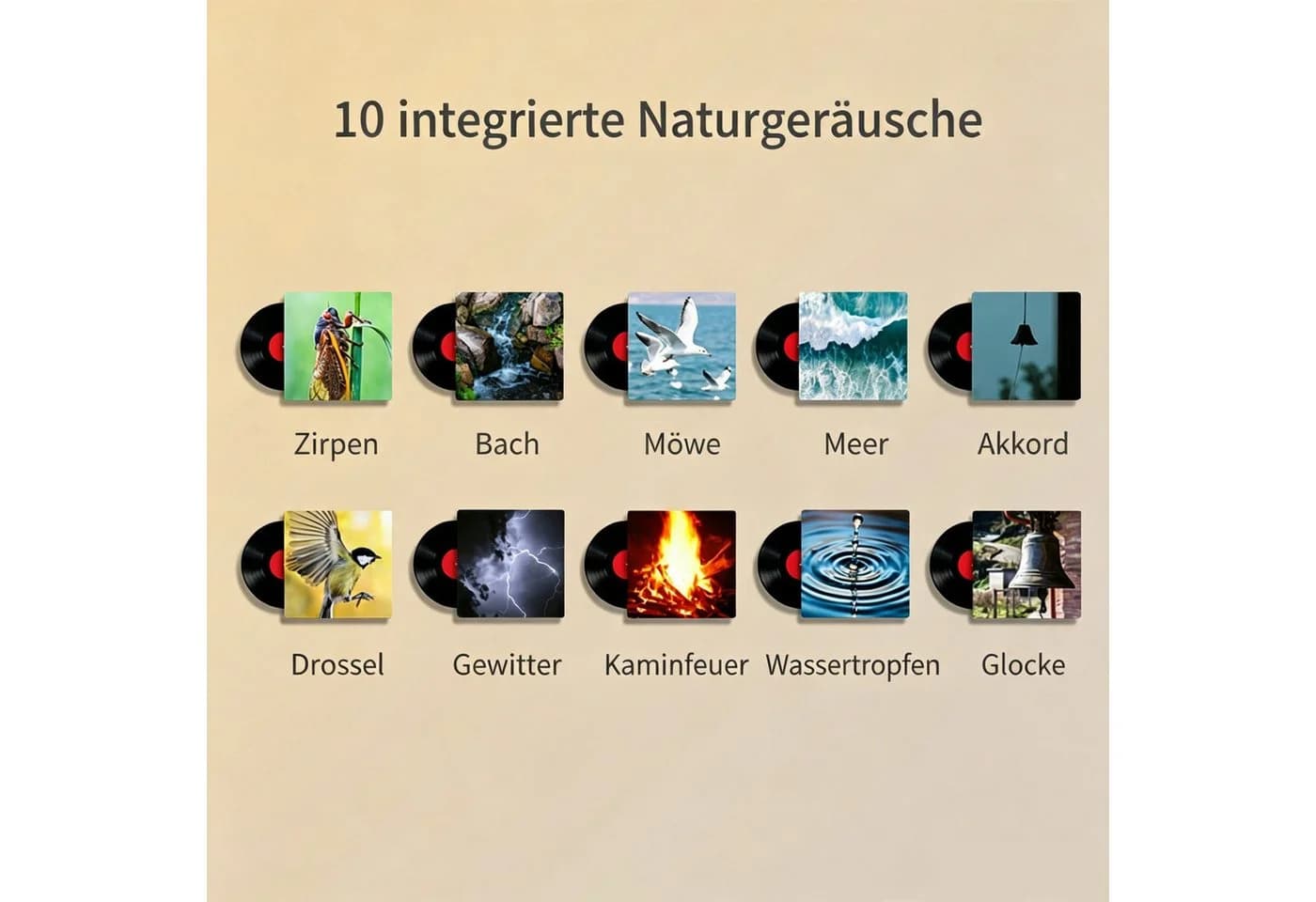 Vornix LED Nachtlicht mit RGB Farben, Dimmbar & Schlafgeräusche, USB-C Aufladbar - Bild 4