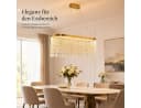 Fyrove Kristall Pendelleuchte dimmbar 80cm App Fernbedienung LED 70W gold Bild 1