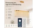 Fyrove Kristall Pendelleuchte dimmbar 80cm App Fernbedienung LED 70W gold Bild 3