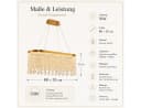 Fyrove Kristall Pendelleuchte dimmbar 80cm App Fernbedienung LED 70W gold Bild 5