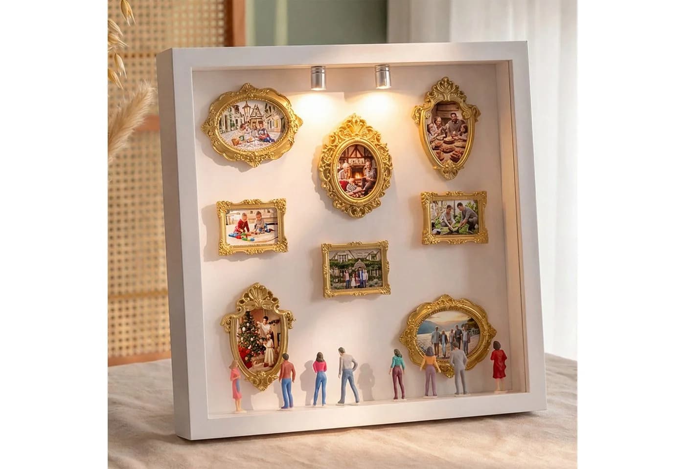 Fyrove Mini-Bilderrahmen Set 8er Gold DIY Basteln - Bild 2