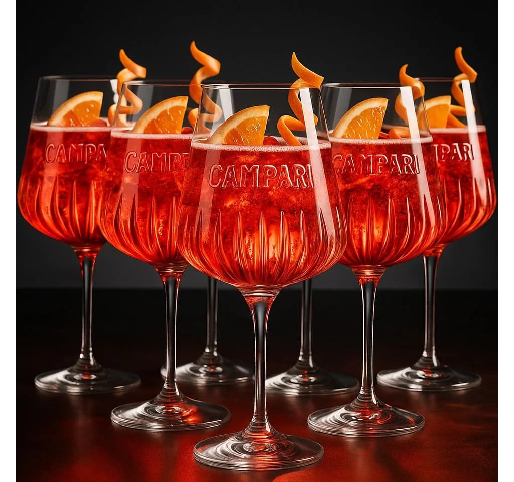 Ballon Campari Reliefglas 6er Set Stielgläser 0,49 L Transparent - Bild 2