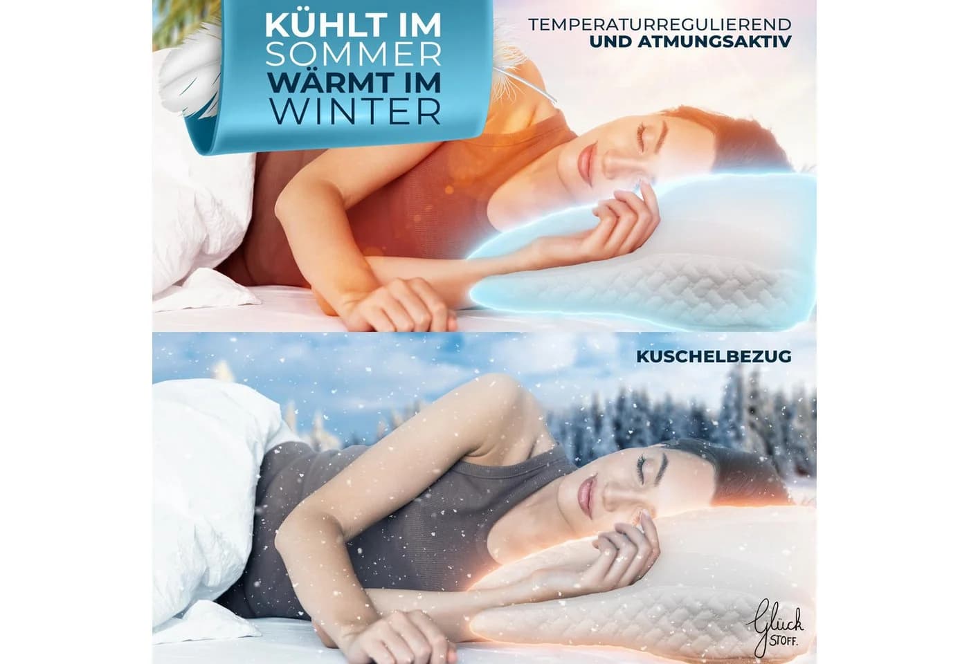 Glückstoff Kissenbezug für Orthopädisches Kissen Bambusfaser & Spandex - Bild 3