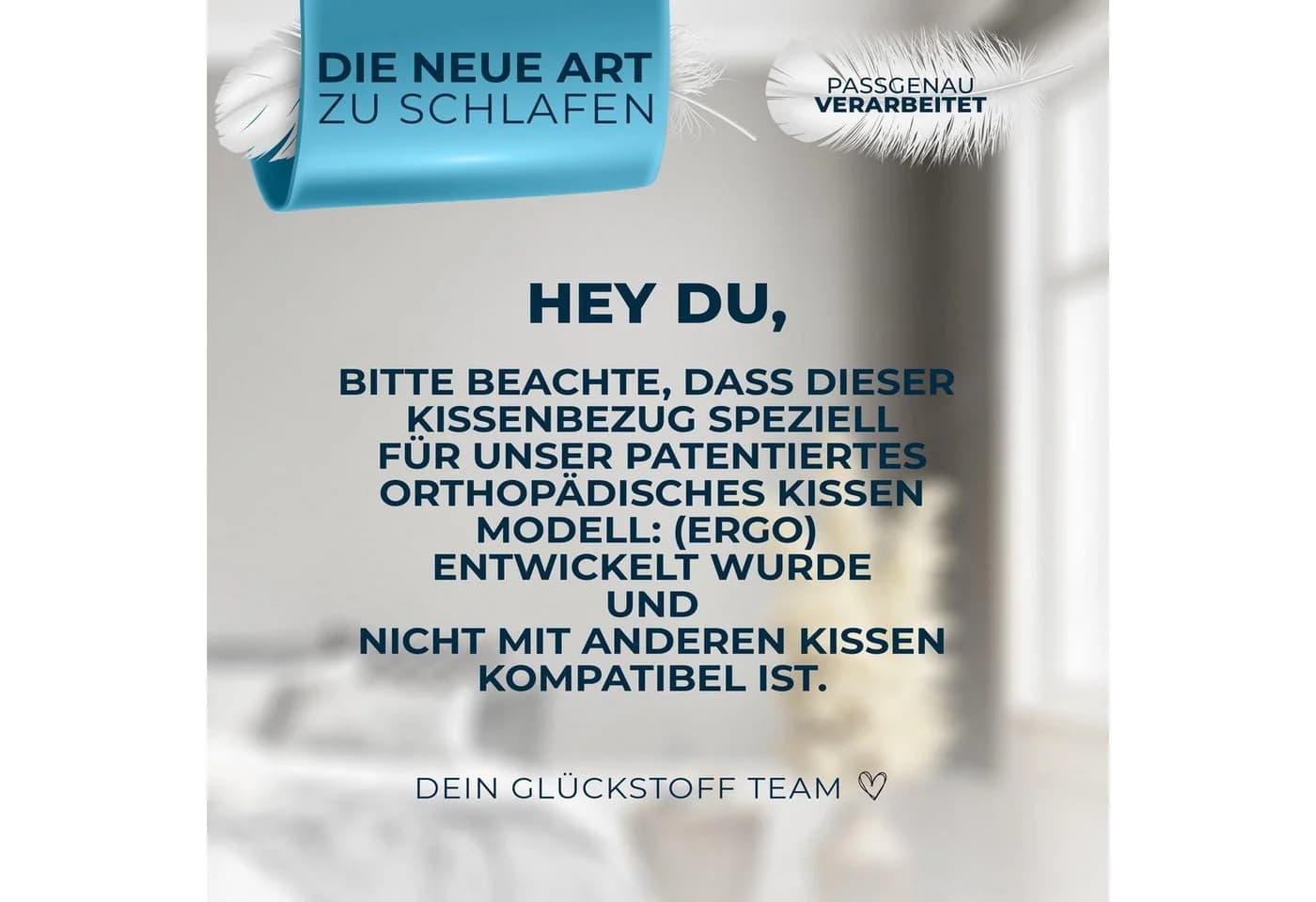 Glückstoff Kissenbezug für Orthopädisches Kissen Bambusfaser & Spandex - Bild 5