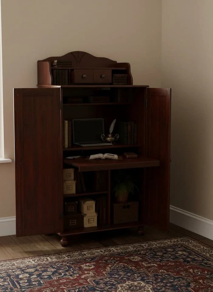 Clever-Moebel Computerschrank Massivholz Kiefer Landhausstil