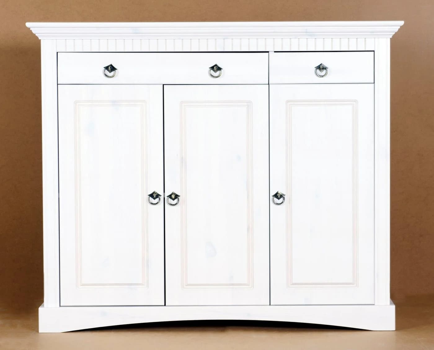 Clever-Moebel Kommode 3-türig Kiefernholz Landhausstil 117x39x97 cm
