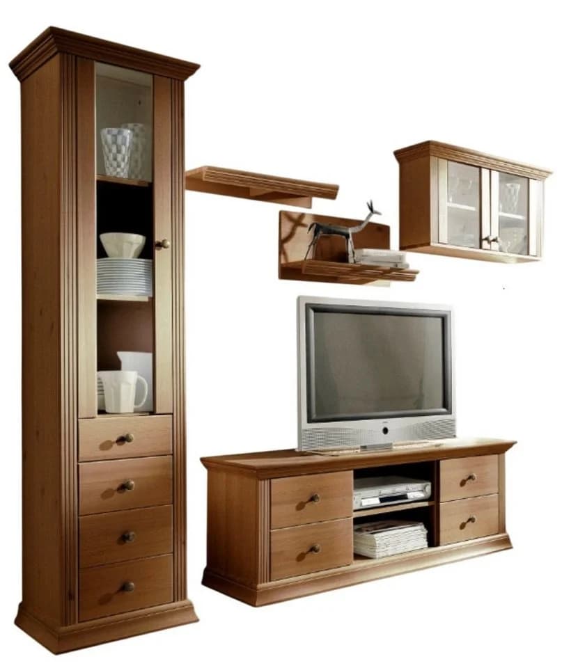 Clever-Moebel TV-Schrank Lowboard Kiefernholz Landhausstil 141x39x47 cm - Bild 3