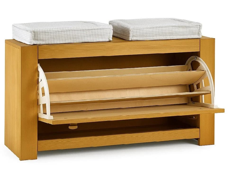 Clever-Moebel Garderoben-Set 6-tlg. Massivholz Kiefer Landhausstil Beige - Bild 4