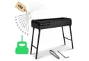BIG-PAN Klappbarer Holzkohlegrill 80 cm mit 12 Edelstahl-Spießen & Zubehör Bild 2