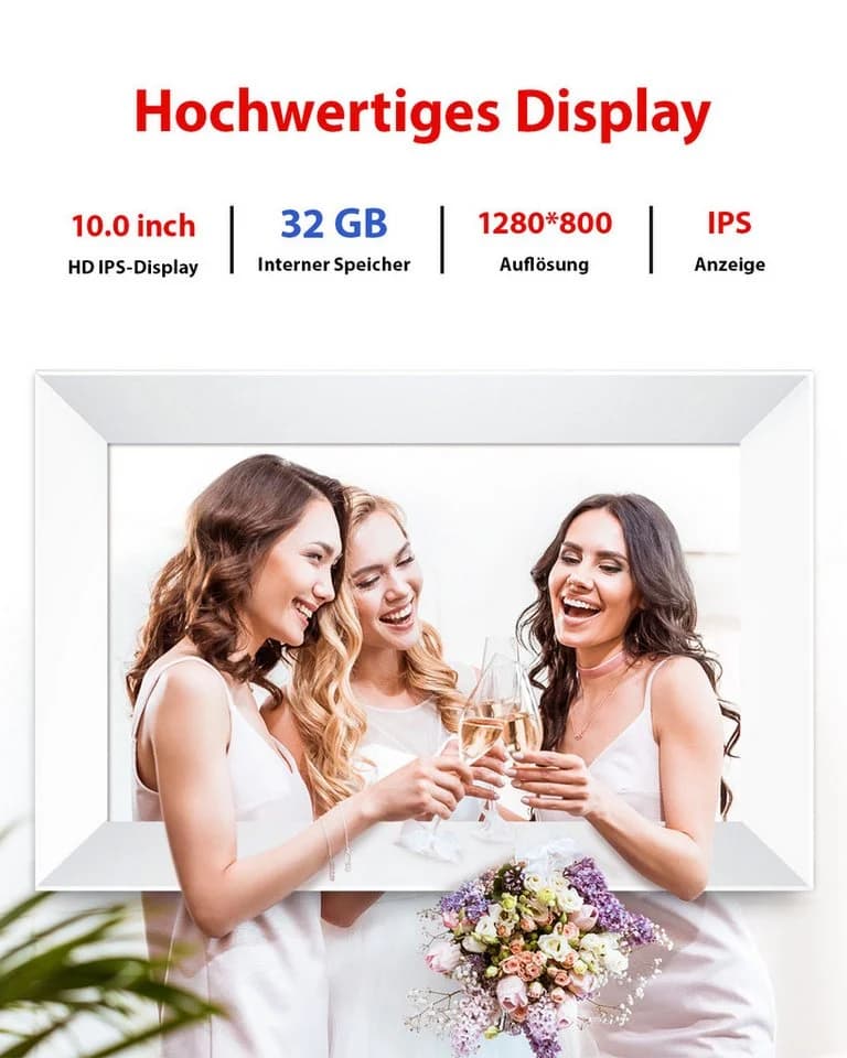 Fine Life Pro Digitaler Fotorahmen mit WiFi 10 Zoll 32 GB - Bild 4