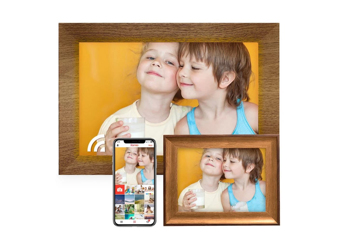Fine Life Pro Digitaler Fotorahmen mit WiFi 10 Zoll 1280x800 Pixel 32 GB - Bild 2