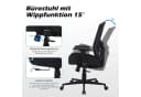 SeedWave Bürostuhl Ergonomisch 200kg Schwarz mit Lordosenstütze Bild 3