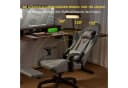 IKIDO Gaming-Stuhl Ergonomisch 150° Rückenlehne Schwarz Bild 3