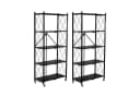 FOXSPORT Standregal mit Rollen 2er-Set 5 Ablagen 20 kg Traglast Küchenregal 72x37x163cm Bild 2