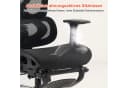 FOXSPORT Bürostuhl Ergonomisch 4D-Armlehnen 3D-Kopfstütze Schwarz Bild 5