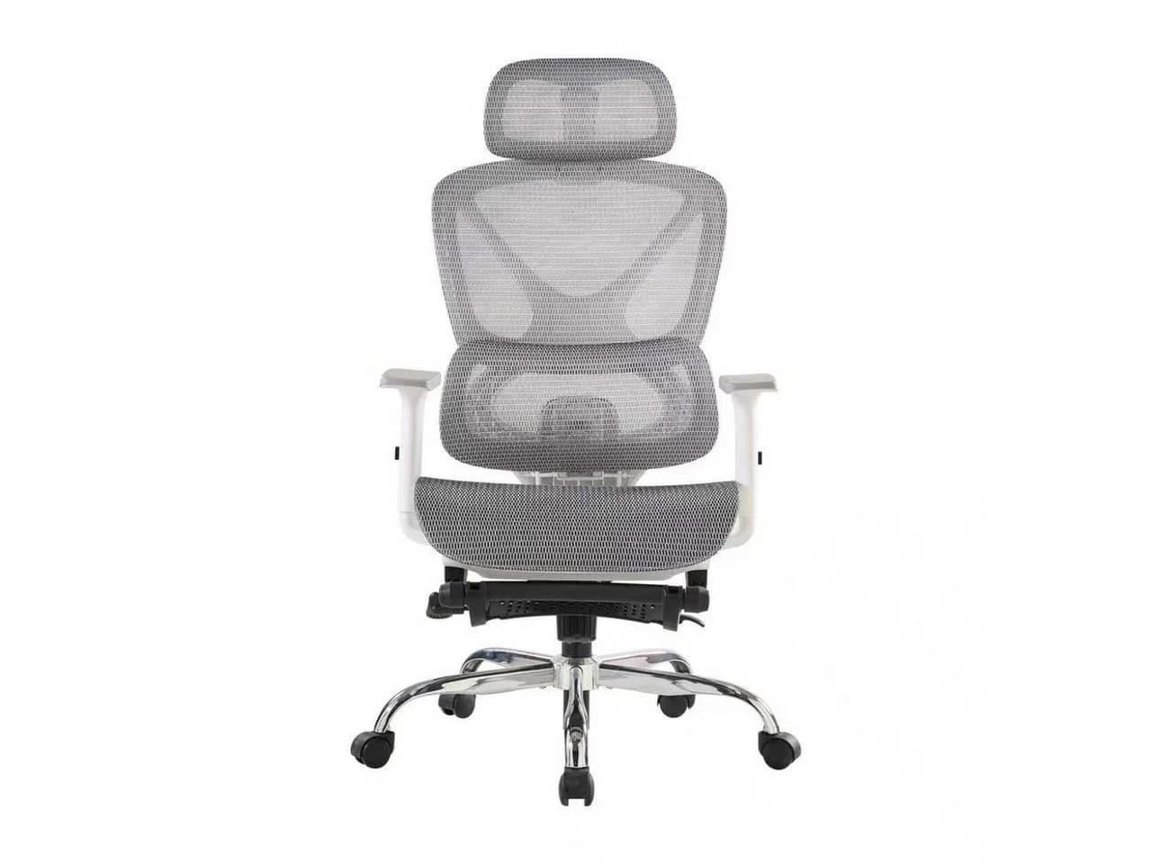 FOXSPORT Bürostuhl Grau 4D-Armlehnen 3D-Kopfstütze Ergonomisch - Bild 2