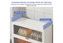 FOXSPORT Küchenschrank Vorratschrank mit 4/5 Ablagen Traglast 20 kg pro Ebene Transparent Türen Staub- und Fettbeständig Bild 3