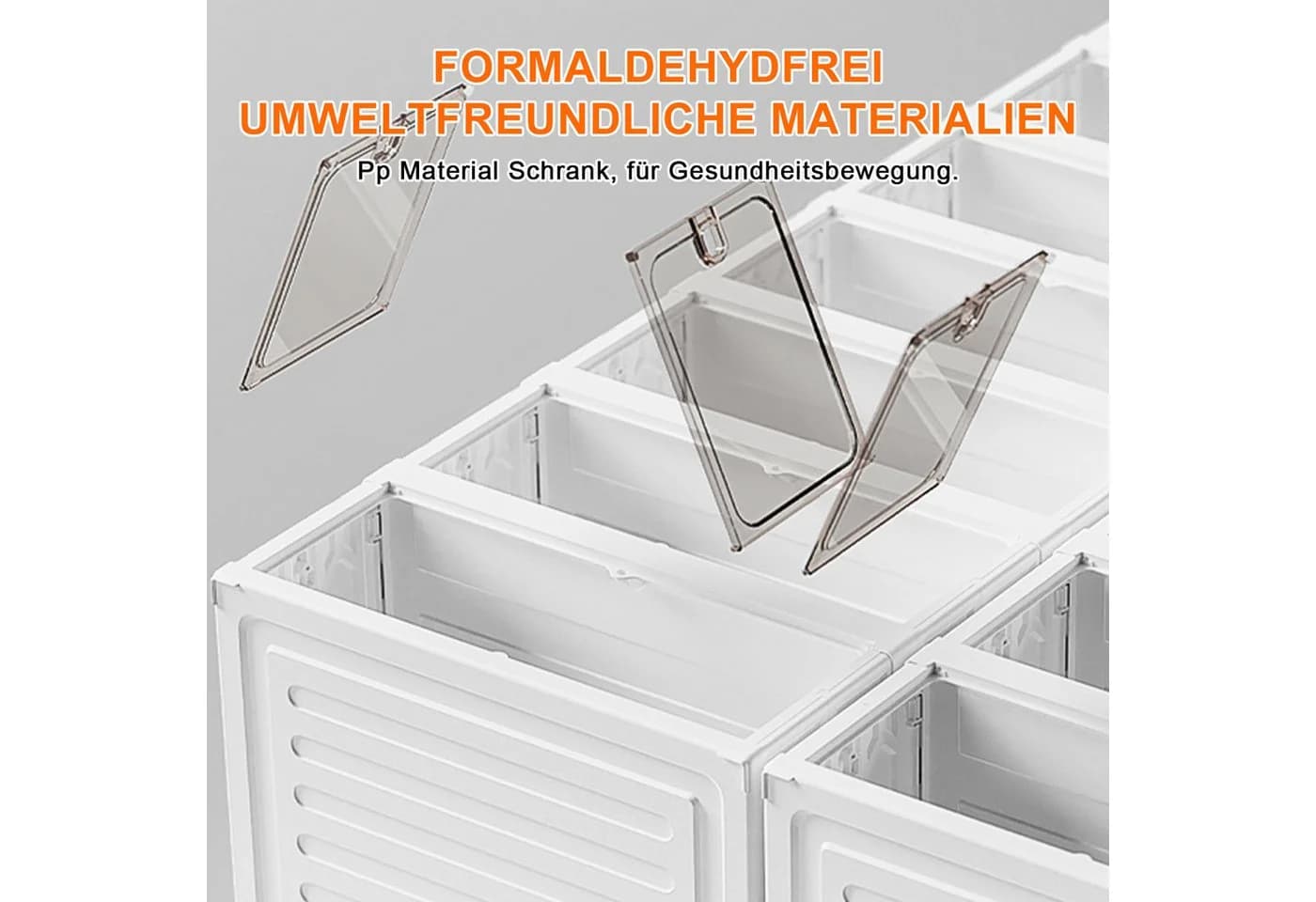 Seven Comfort Schuhschrank Kunststoff 6 Fächer Weiß Faltbar - Bild 4