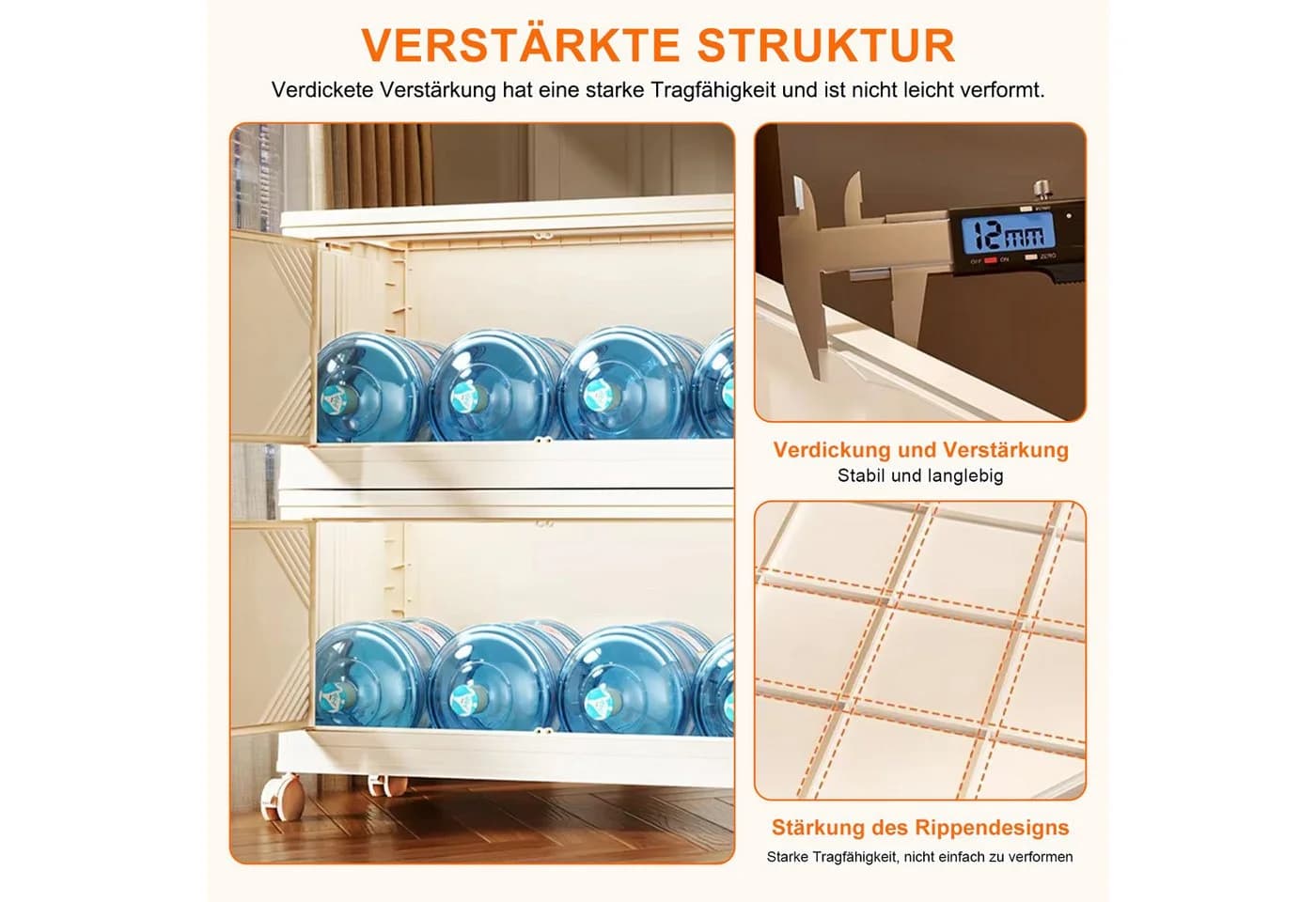 Seven Comfort Mehrzweckschrank Kunststoff Schmaler Rollcontainer - Bild 4