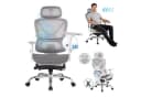 FOXSPORT Ergonomischer Bürostuhl Grau mit Mesh-Bezug und Wippfunktion Bild 2