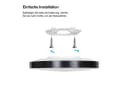 ZMH LED Deckenleuchte Modern Schwarz/Weiß IP44 Spritzwassergeschützt Bild 4