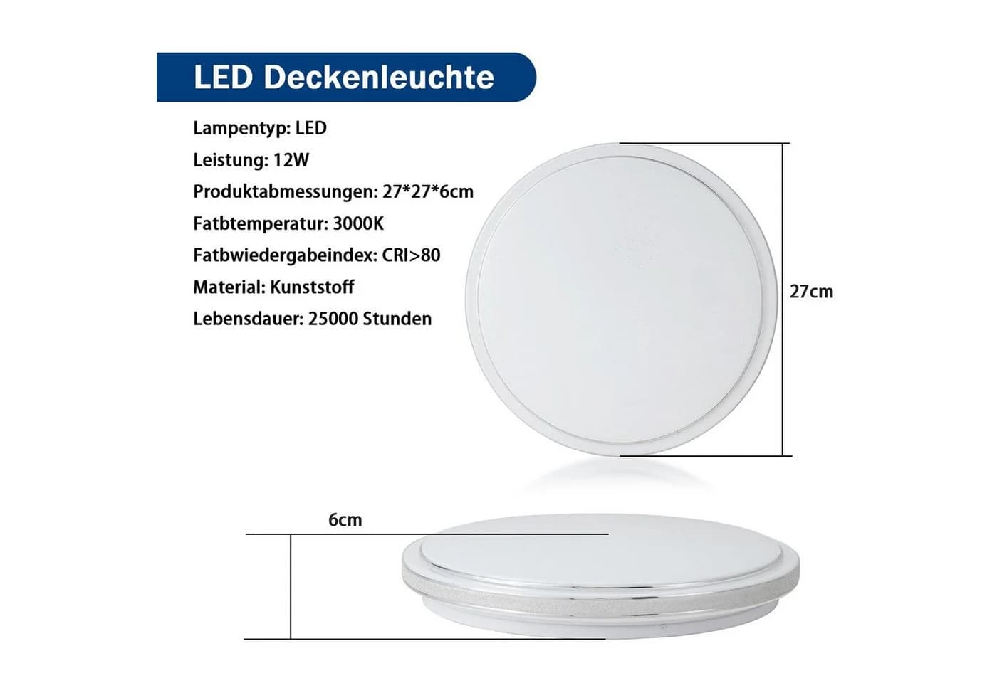 ZMH LED Deckenleuchte Wohnzimmer Deckenlampe Sternenhimmel Modern - Bild 4