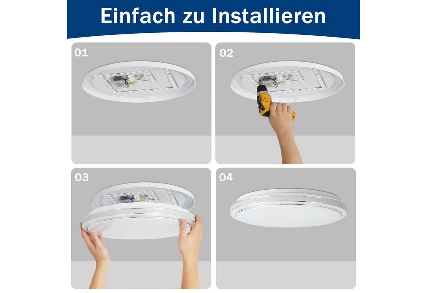ZMH LED Deckenleuchte Wohnzimmer Deckenlampe Sternenhimmel Modern - Bild 5