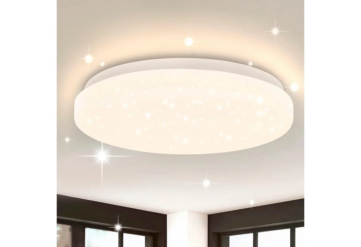 ZMH LED Deckenleuchte Sternenhimmel Modern Weiß 21cm - Bild 2